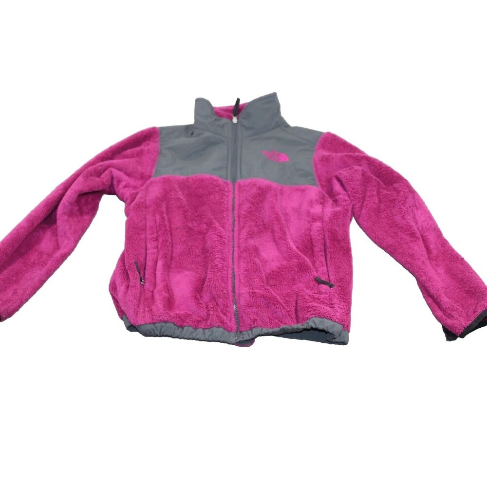 The North Face Girls Purple With Black Heavy Jacket Pockets  Size M/M 10/12
